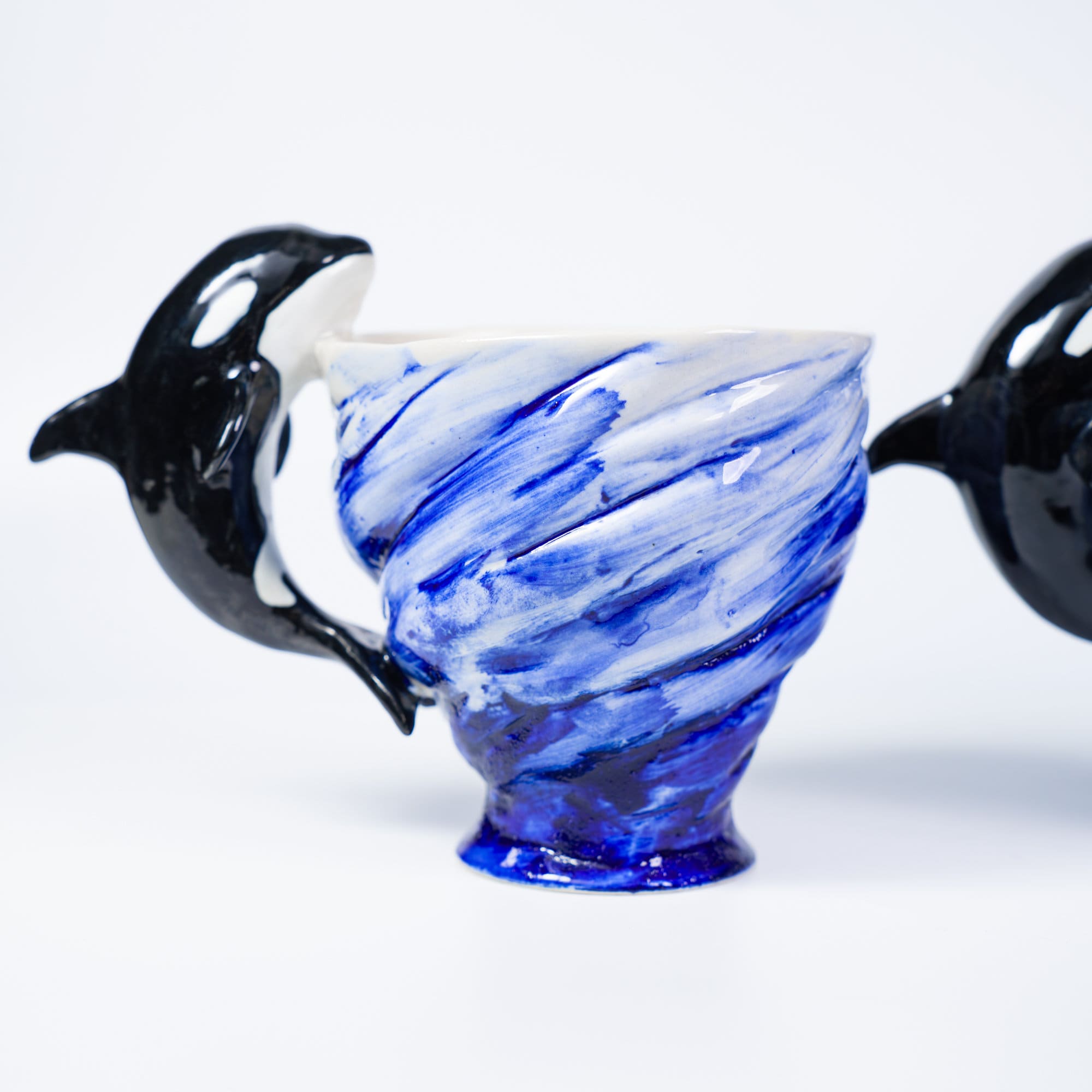 Orca Mug 13.4oz Handmade Ceramic Mug Housewarmig Gift Home Kitchen Decor Ocean Mug Whale Mug Pottery Mug Unique gift Ocean Lover Gift Y2K