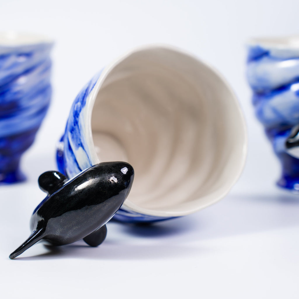 Orca Mug 13.4oz Handmade Ceramic Mug Housewarmig Gift Home Kitchen Decor Ocean Mug Whale Mug Pottery Mug Unique gift Ocean Lover Gift Y2K