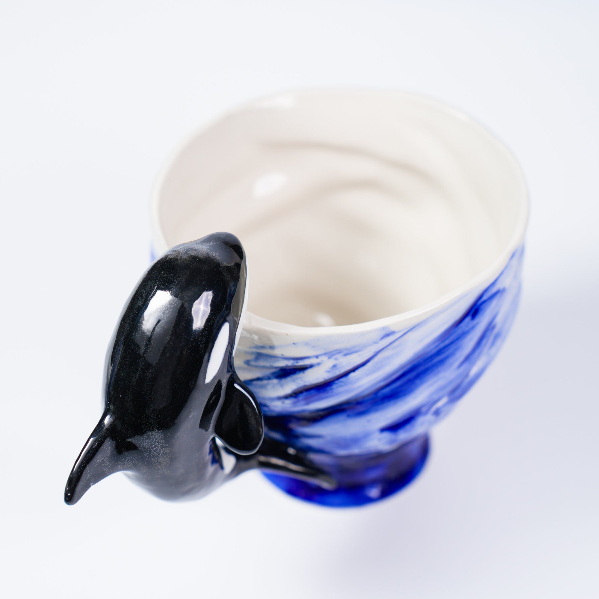 Orca Mug 13.4oz Handmade Ceramic Mug Housewarmig Gift Home Kitchen Decor Ocean Mug Whale Mug Pottery Mug Unique gift Ocean Lover Gift Y2K