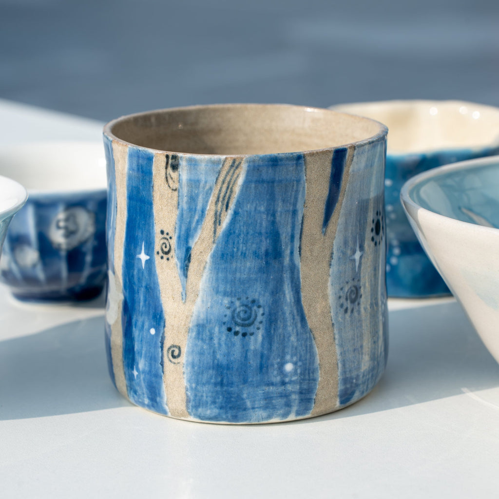 Ethereal Little Girl Flying with Whale Ceramic Coffee Mug Under Sea Espresso Mug Fairytale Style Handmade Tea Cup Fairycore Gift for Girls