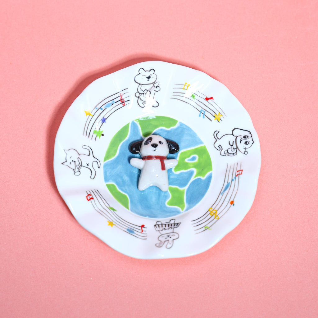 Custom Pet Ring Dish Fruit Strawberry Watermelon Forest Pet Figurine Ceramic Jewelry Holder Personalized Pet Lover Gift Handmade Cute Dish
