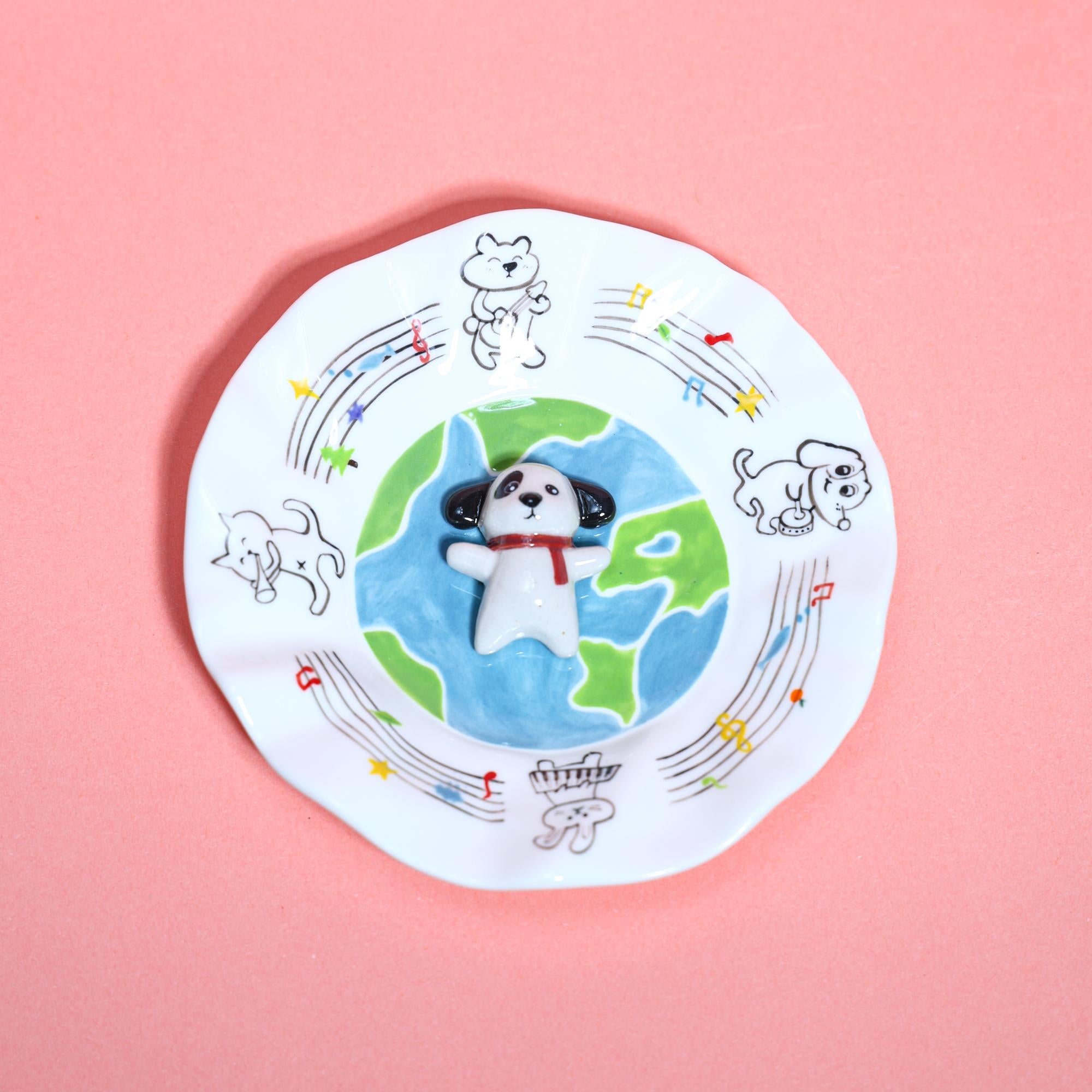 Custom Pet Ring Dish Fruit Strawberry Watermelon Forest Pet Figurine Ceramic Jewelry Holder Personalized Pet Lover Gift Handmade Cute Dish