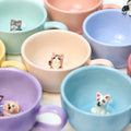 30 Colors Custom 3D Pet Mug Personalized Cat Dog Hidden inside Coffee Mug Handmade Cute Figurine Colorful Ceramic Cup Special Gift for Lover
