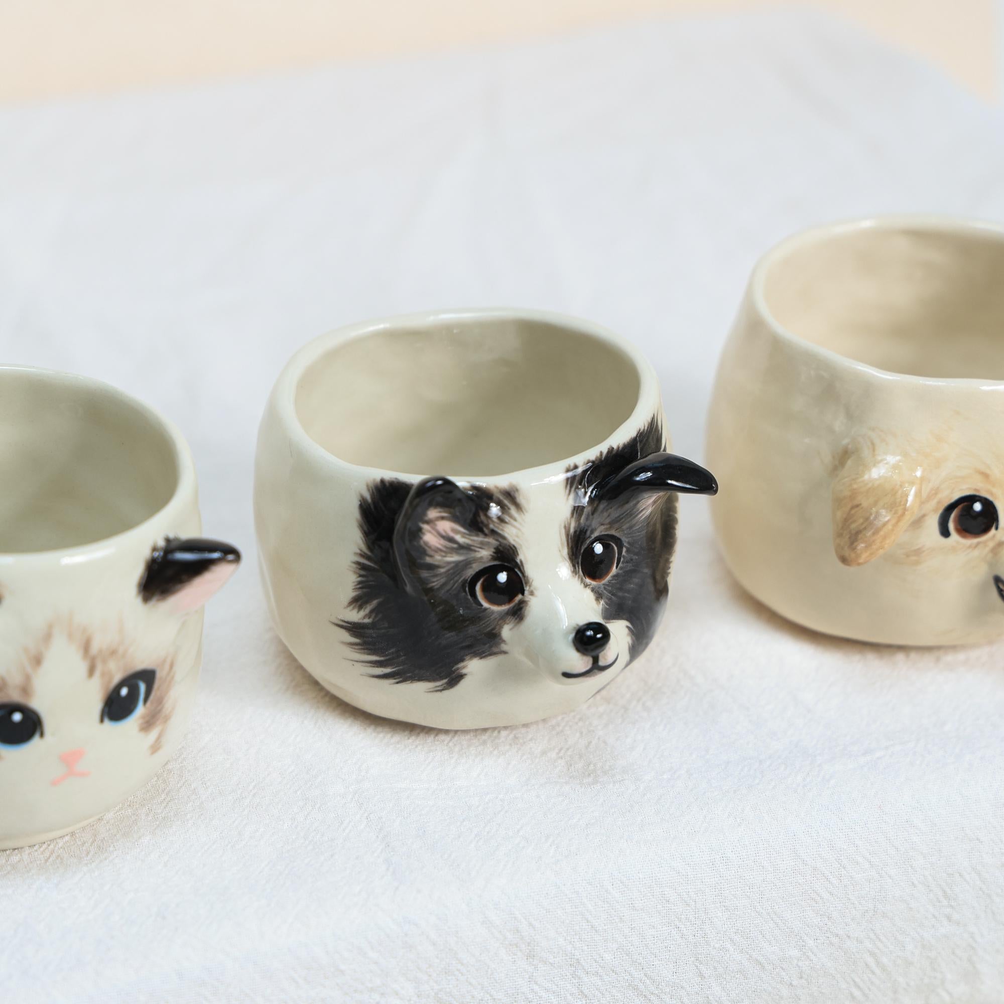 Custom Ceramic Pet Mug Special Gift for mom Personalized Handmade Cat Coffee Cup Unique Dog Lover Gift Ceramic Puppy Cup Pottery Kawaii Mug