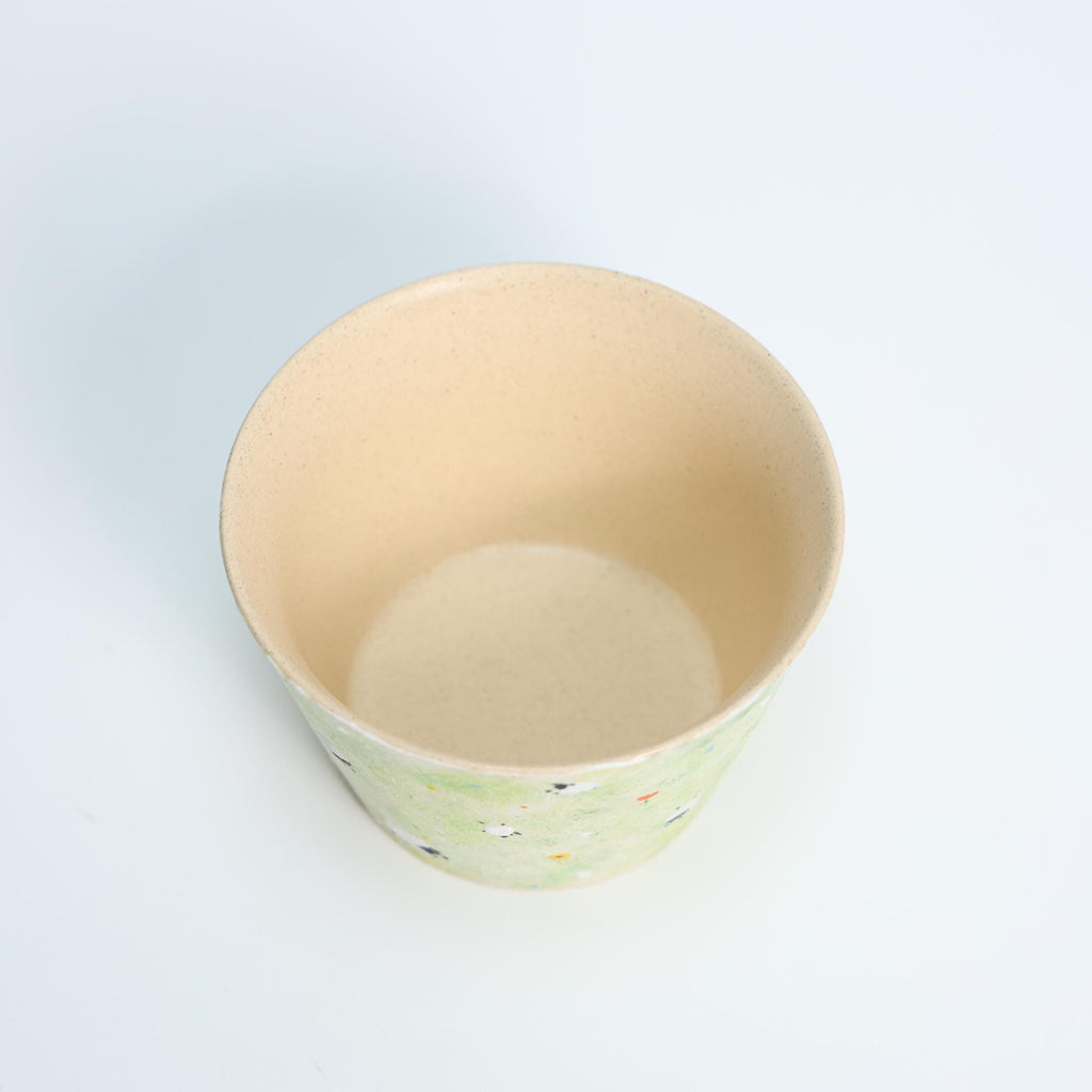 Whimiscal Ceramic Sheep Bowl Handmade Cottagecore Sky Grass Field Pottery Cup Handmade Cute Espresso Mug Housewarming gift Fairycore Mug Y2K