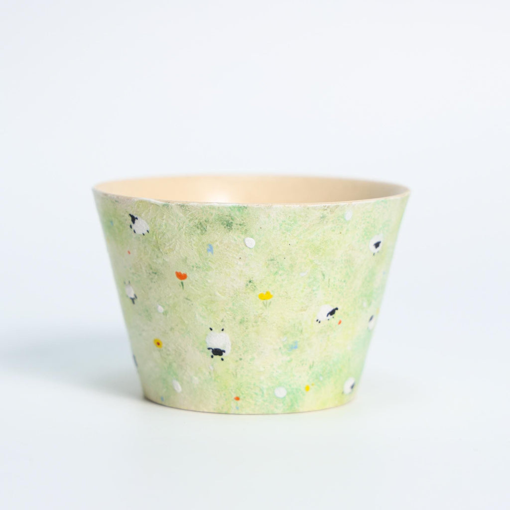 Whimiscal Ceramic Sheep Bowl Handmade Cottagecore Sky Grass Field Pottery Cup Handmade Cute Espresso Mug Housewarming gift Fairycore Mug Y2K