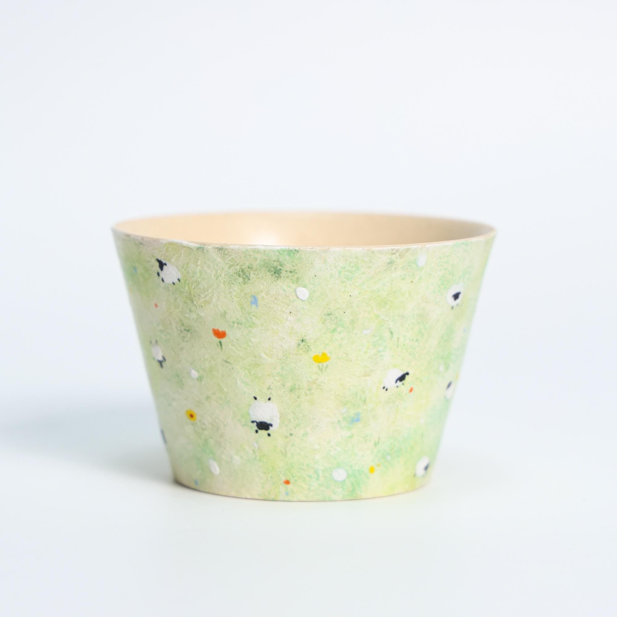 Whimiscal Ceramic Sheep Bowl Handmade Cottagecore Sky Grass Field Pottery Cup Handmade Cute Espresso Mug Housewarming gift Fairycore Mug Y2K