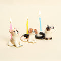 Custom Pet Cake Topper Personalized Ceramic Dog Candle Holder Birthday Cake Gift Handmade Figurine Handpainted Collectable Heirloom Art Y2k