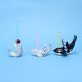 Custom Animal Birthday Cake Topper Personalized Orca Sea Dolphin Candle Holder Ceramic Figurine Kid Party Ocean Decor Houswarming Gift Y2K