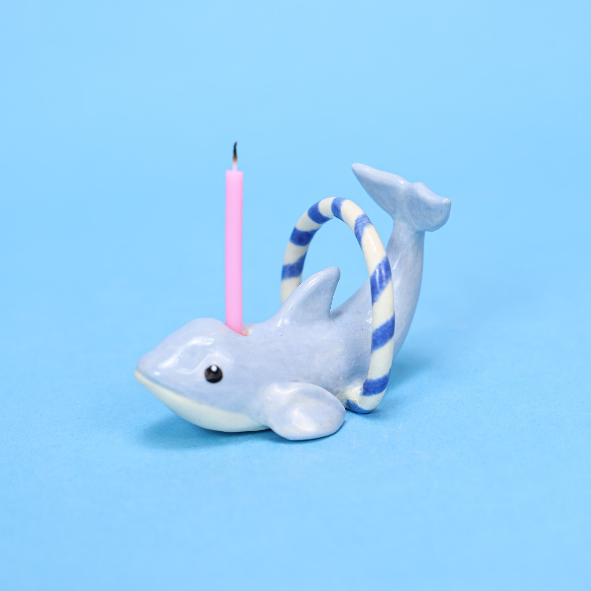 Custom Animal Birthday Cake Topper Personalized Orca Sea Dolphin Candle Holder Ceramic Figurine Kid Party Ocean Decor Houswarming Gift Y2K
