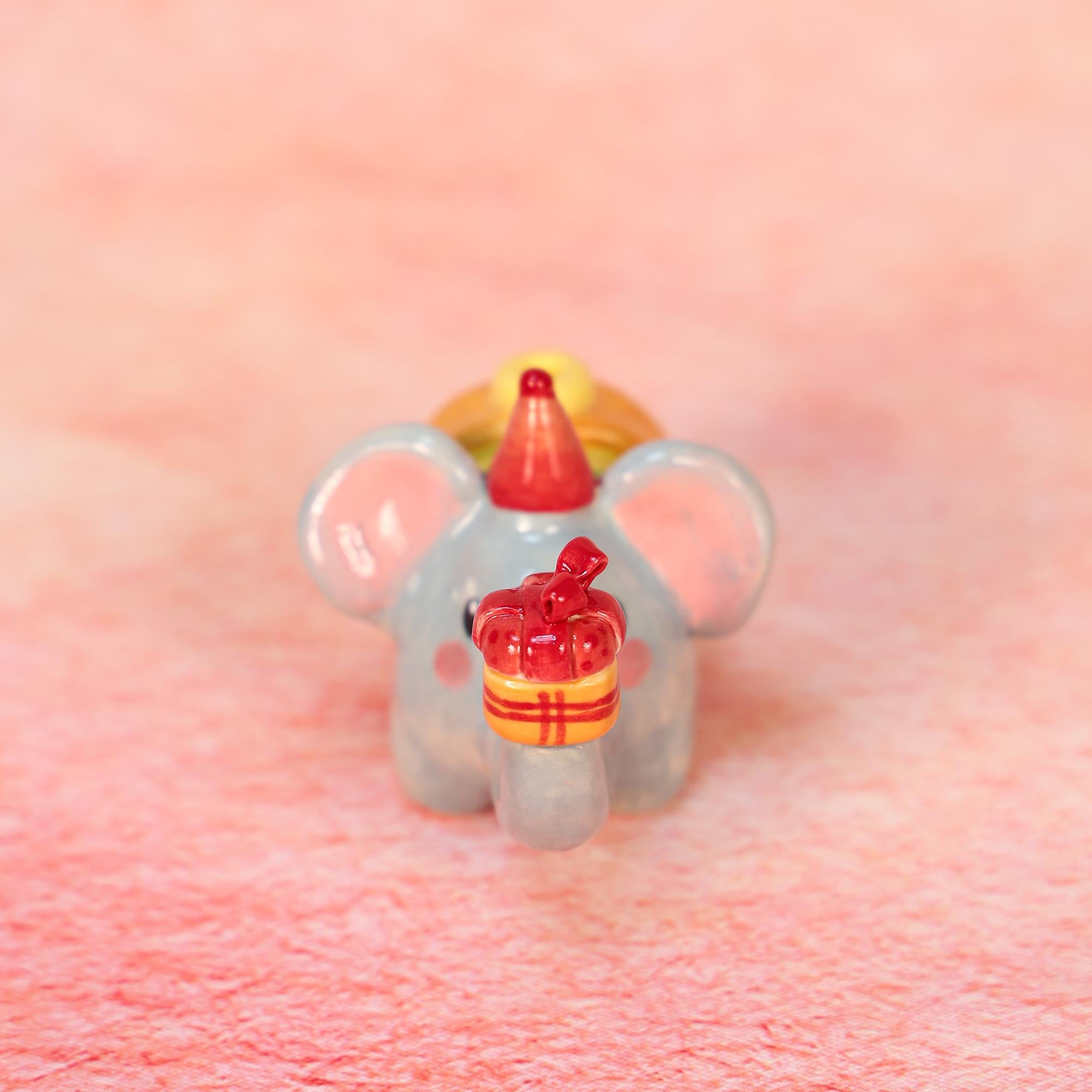 Elephant Candle Holder Cute Birthday Gift Elephant Figurine Kawaii Handmade Ceramic Home Decor Party Decoration Uniue Fun Gifts for Her