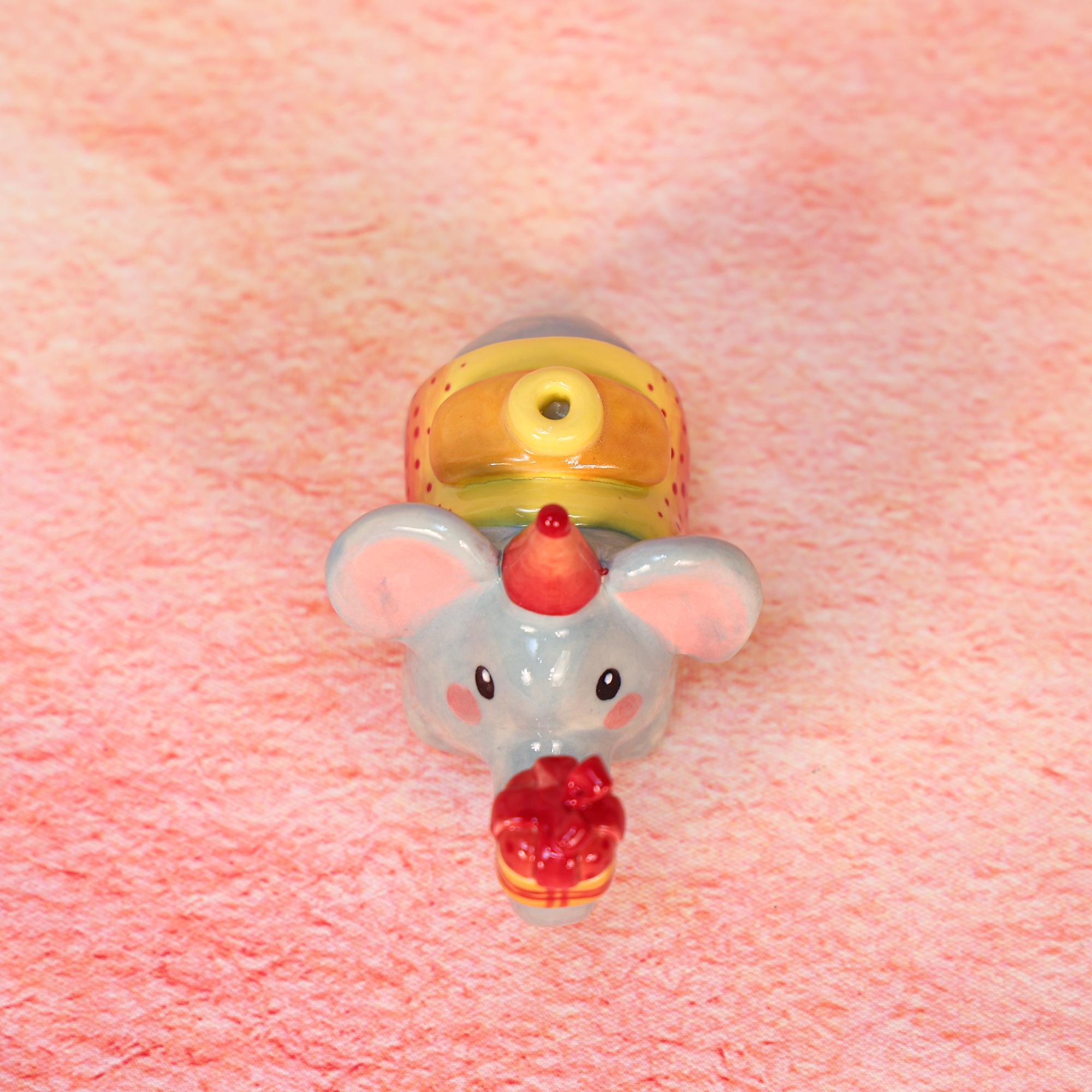 Elephant Candle Holder Cute Birthday Gift Elephant Figurine Kawaii Handmade Ceramic Home Decor Party Decoration Uniue Fun Gifts for Her