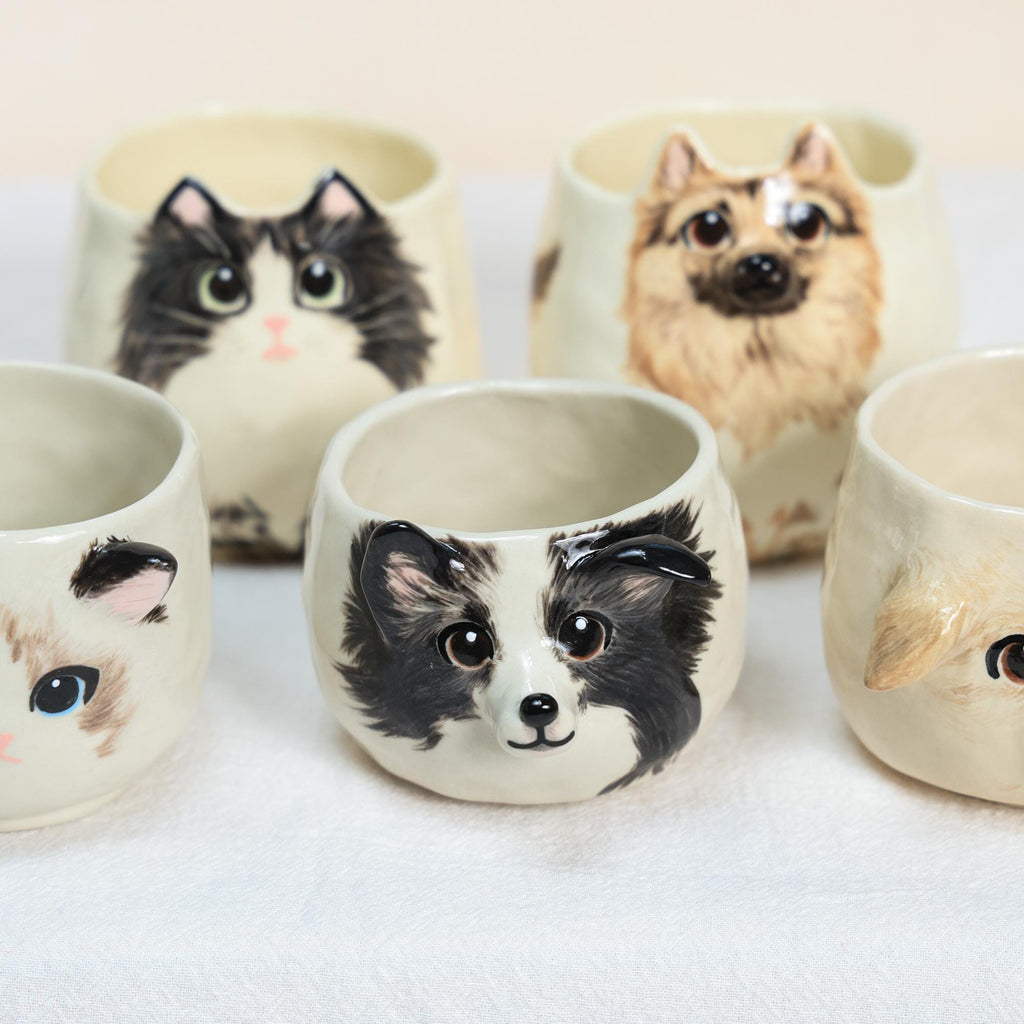 Custom Dog Espresso Cup Special Gift for mom Personalized Handmade Pet Coffee Cup Unique Dog Lover Gift Ceramic Puppy Cup Pottery Kawaii Mug