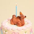 Handmade Ceramic Camel Cake Topper Cute Animal Figurine with Party Hat Happy Birthday Decoration Desert Theme Gift for Him Her Keepsake