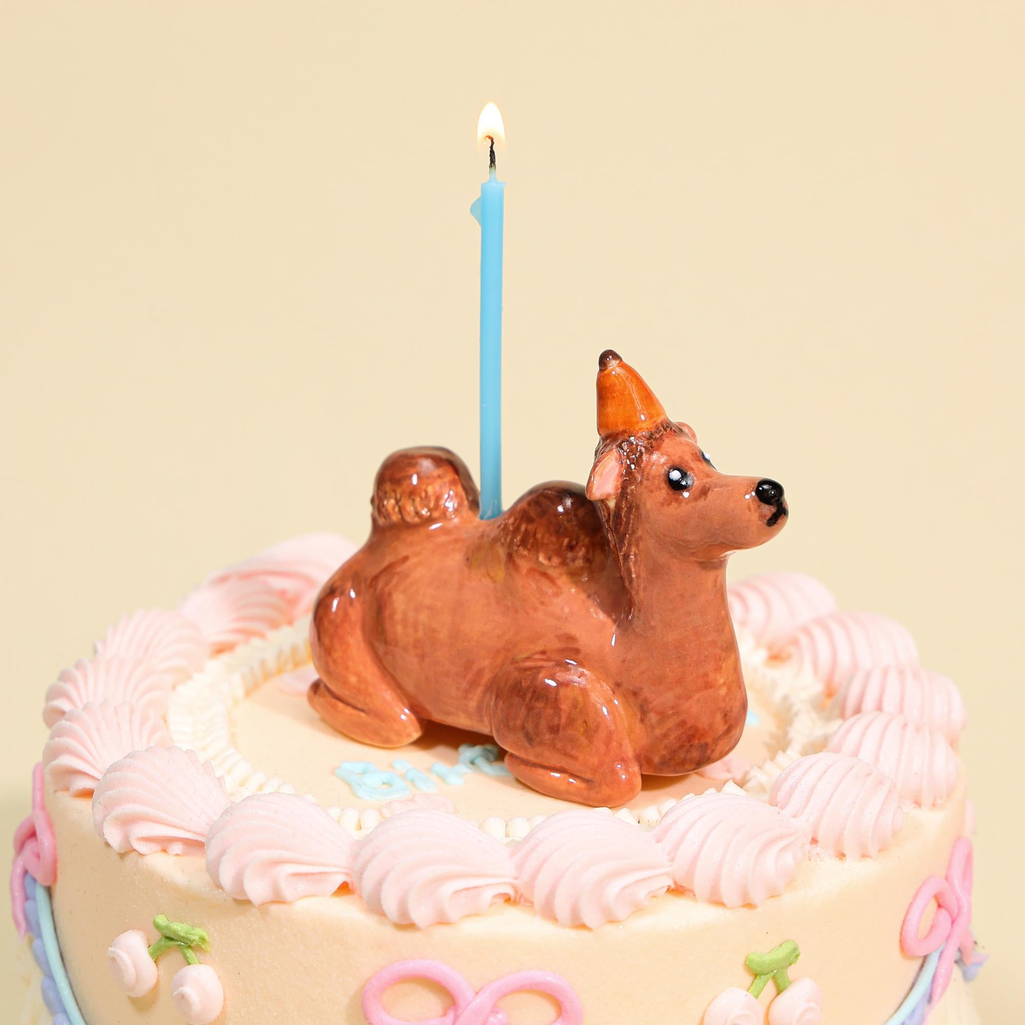 Handmade Ceramic Camel Cake Topper Cute Animal Figurine with Party Hat Happy Birthday Decoration Desert Theme Gift for Him Her Keepsake