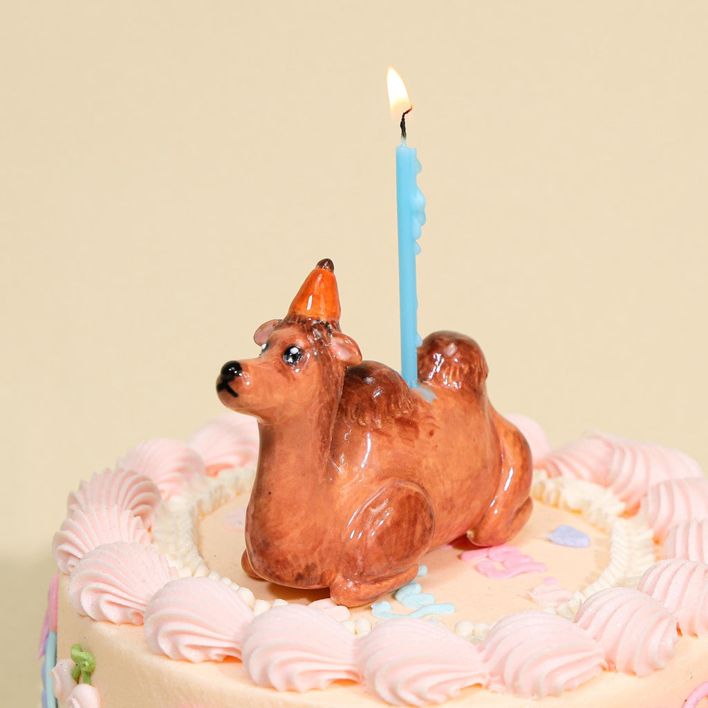 Handmade Ceramic Camel Cake Topper Cute Animal Figurine with Party Hat Happy Birthday Decoration Desert Theme Gift for Him Her Keepsake