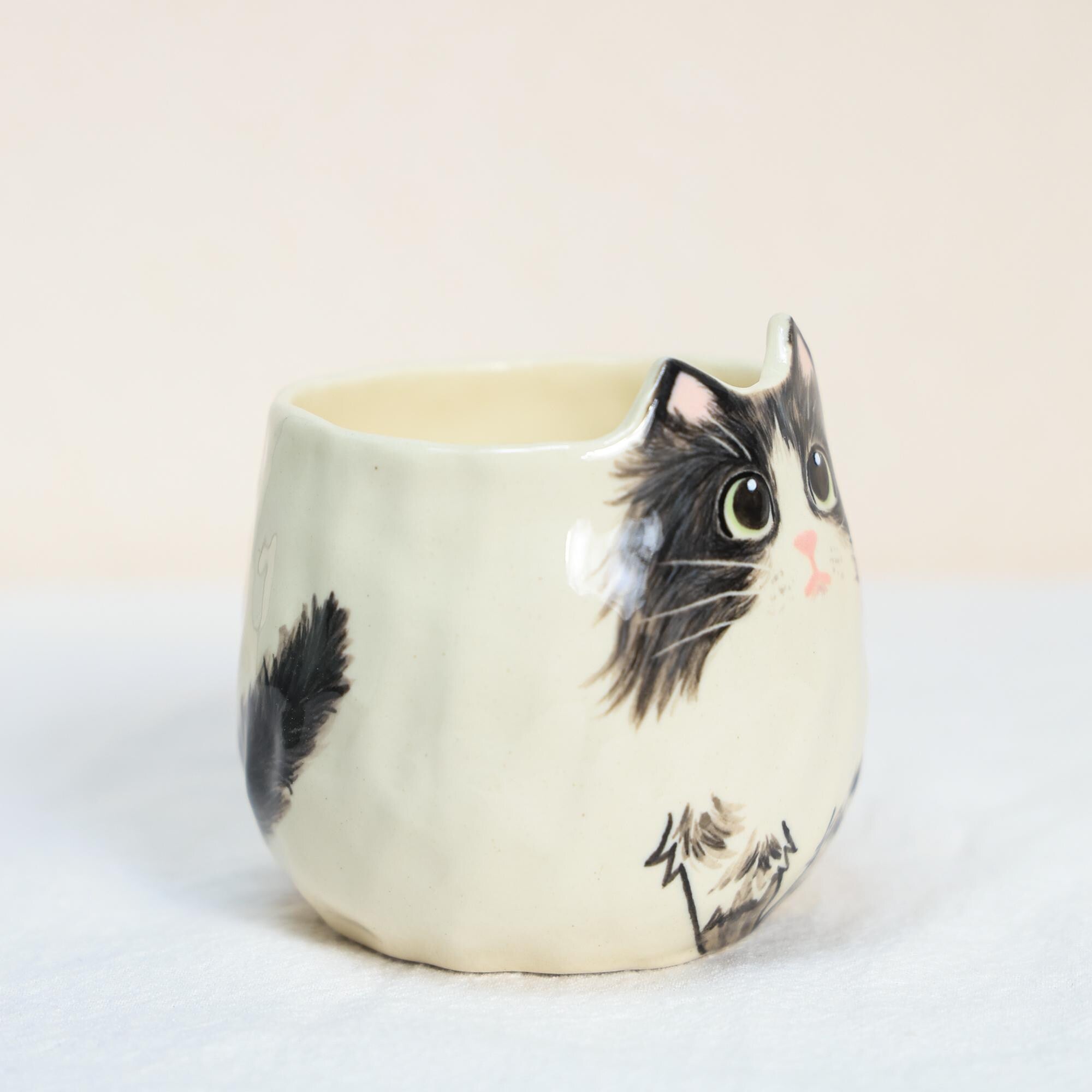 Custom Handmade Cat Mug Special Gift for mom Personalized Handmade Pet Coffee Cup Unique Dog Lover Gift Ceramic Puppy Cup Pottery Kawaii Mug