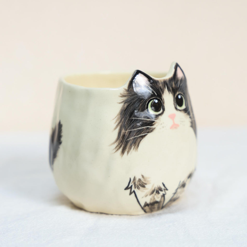 Custom Handmade Cat Mug Special Gift for mom Personalized Handmade Pet Coffee Cup Unique Dog Lover Gift Ceramic Puppy Cup Pottery Kawaii Mug