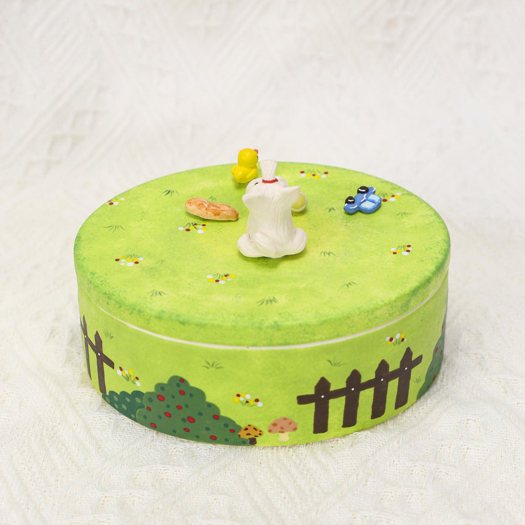 Custom Pet Memorial Urn Personalized Cat Dog House Figurines Green Garden Colorful Handpainted Pottery Urn Favorite Toys Pottery Pet Jar
