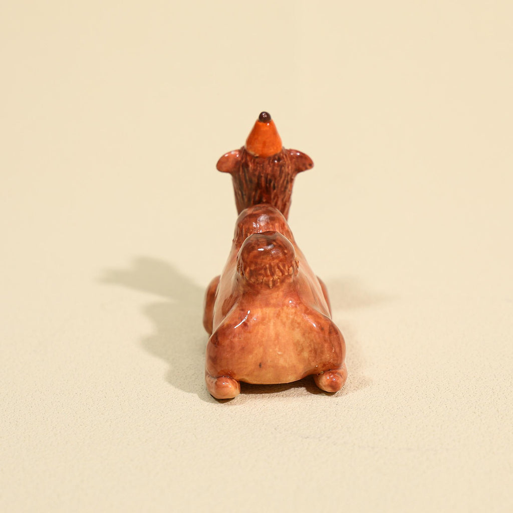 Handmade Ceramic Camel Cake Topper Cute Animal Figurine with Party Hat Happy Birthday Decoration Desert Theme Gift for Him Her Keepsake